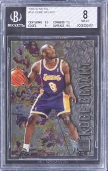 1996-97 Fleer Metal #181 Kobe Bryant Rookie Card - BGS NM-MT 8